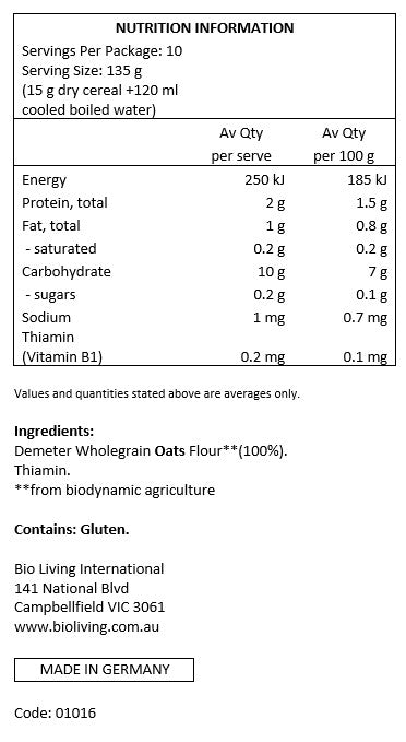 Holle Organic Oats Porridge 150g