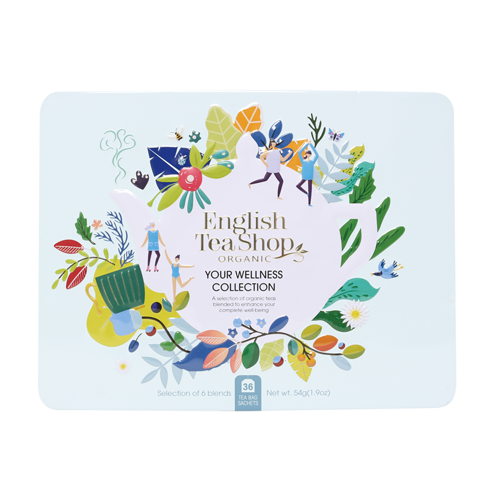 English Tea Shop Organic Gift Pack Your Wellness Collection Light Blue 36 Sachets