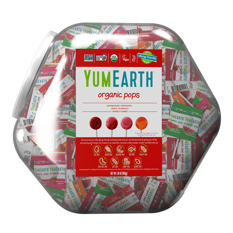 Yum Earth Organic Assorted Lollipops 850g (125 pieces)