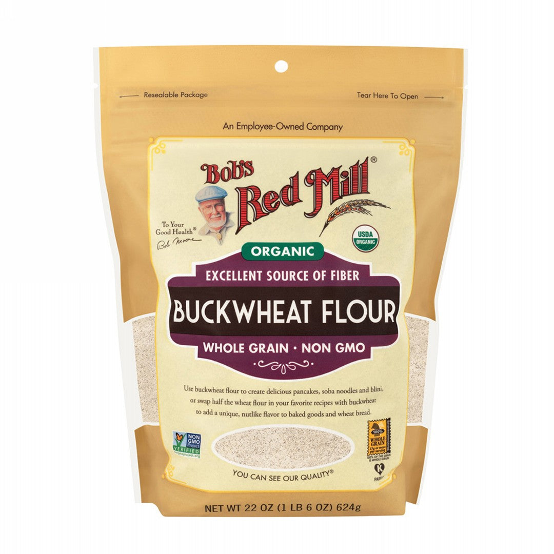 Bob's Red Mill Certified Organic Buckwheat Flour 623g front