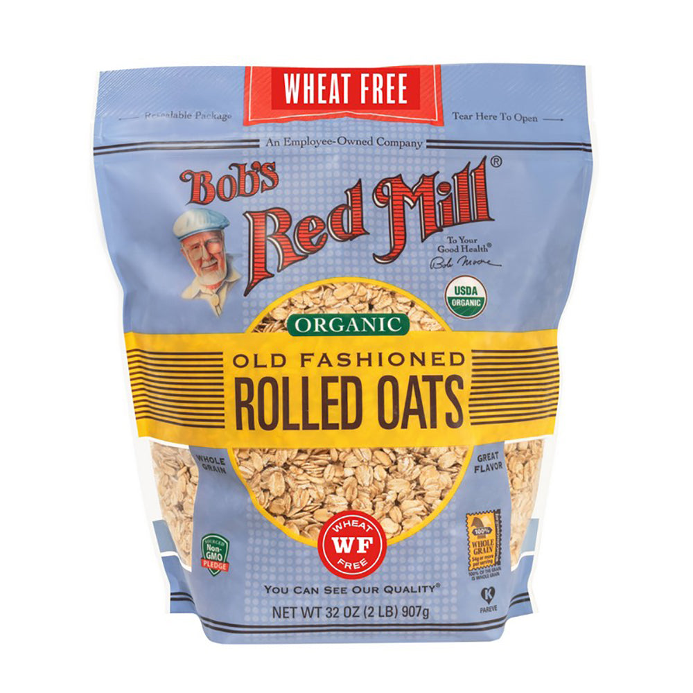 Bob's Red Mill Certified Organic Regular Rolled Oats Pure Wheat Free 907g