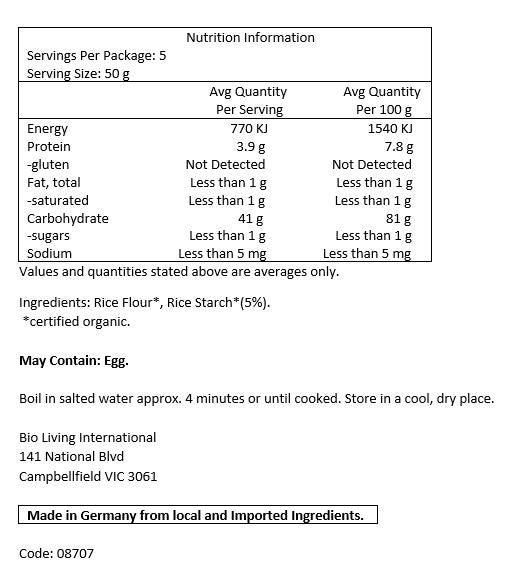 Alb-Gold Organic Rice Noodles 250g
