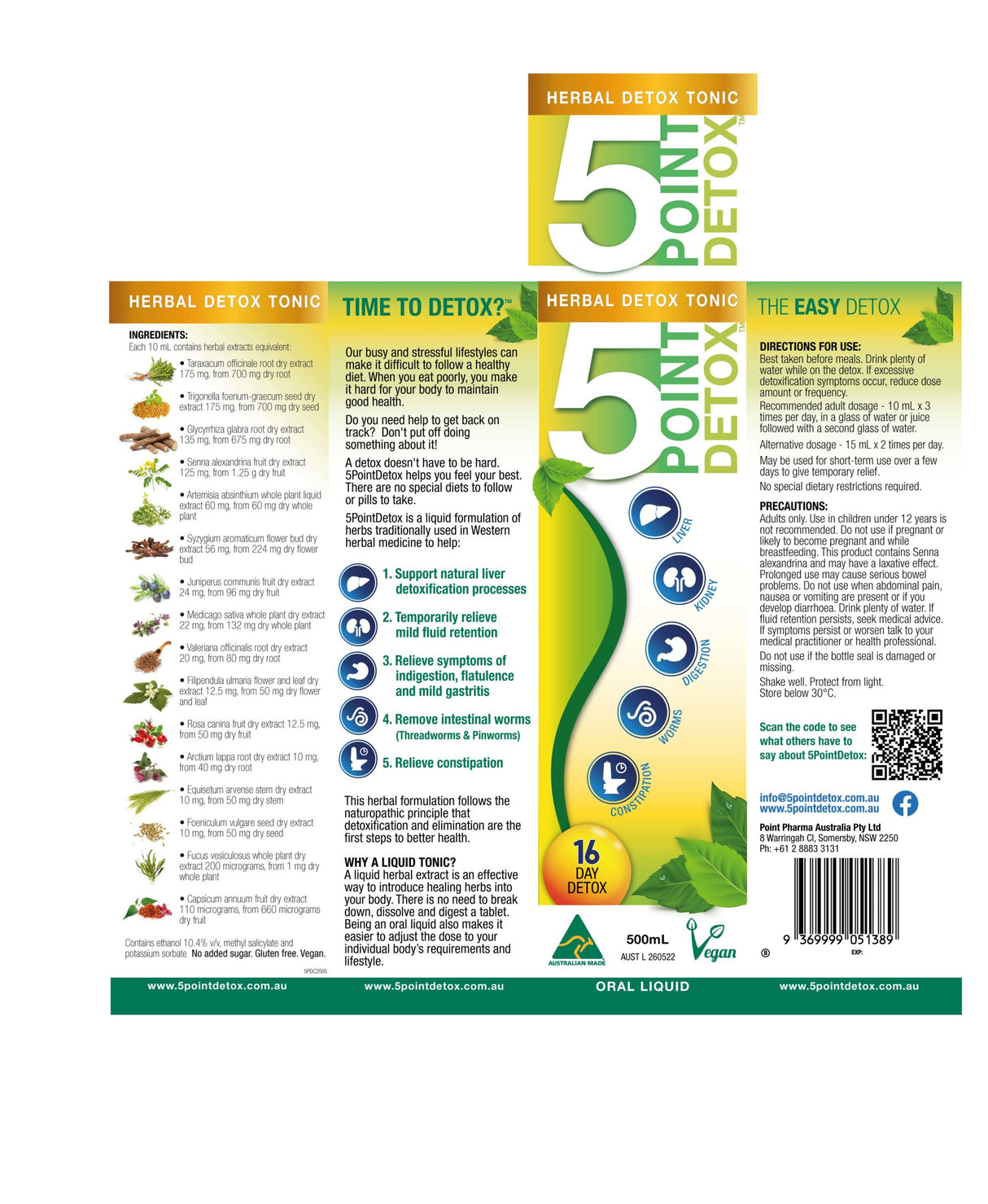 Point Pharma 5 Point Herbal Detox 500ml