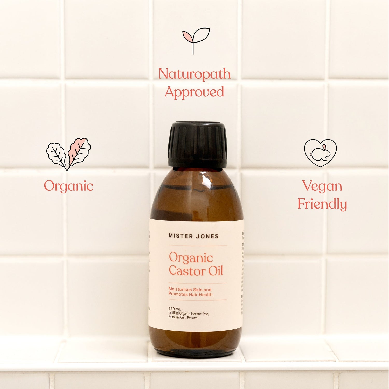 Mister Jones Certified Organic Castor Oil 150ml