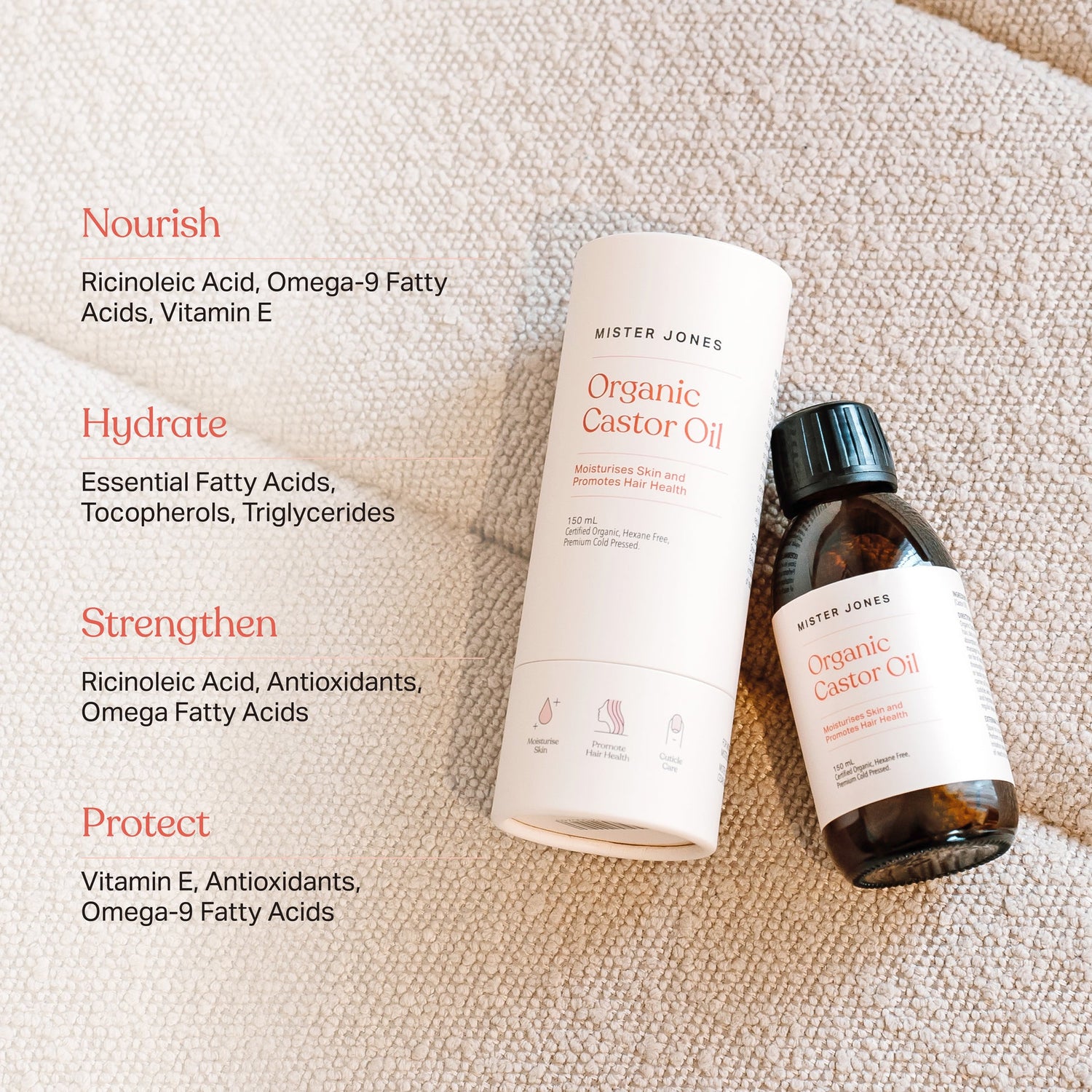 Mister Jones Certified Organic Castor Oil 150ml