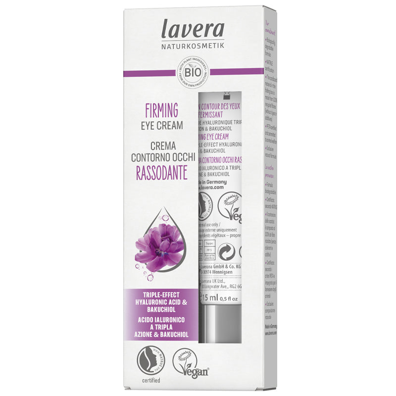 Lavera Firming Eye Cream Karanja Oil / Hyaluronic Acid 15ml