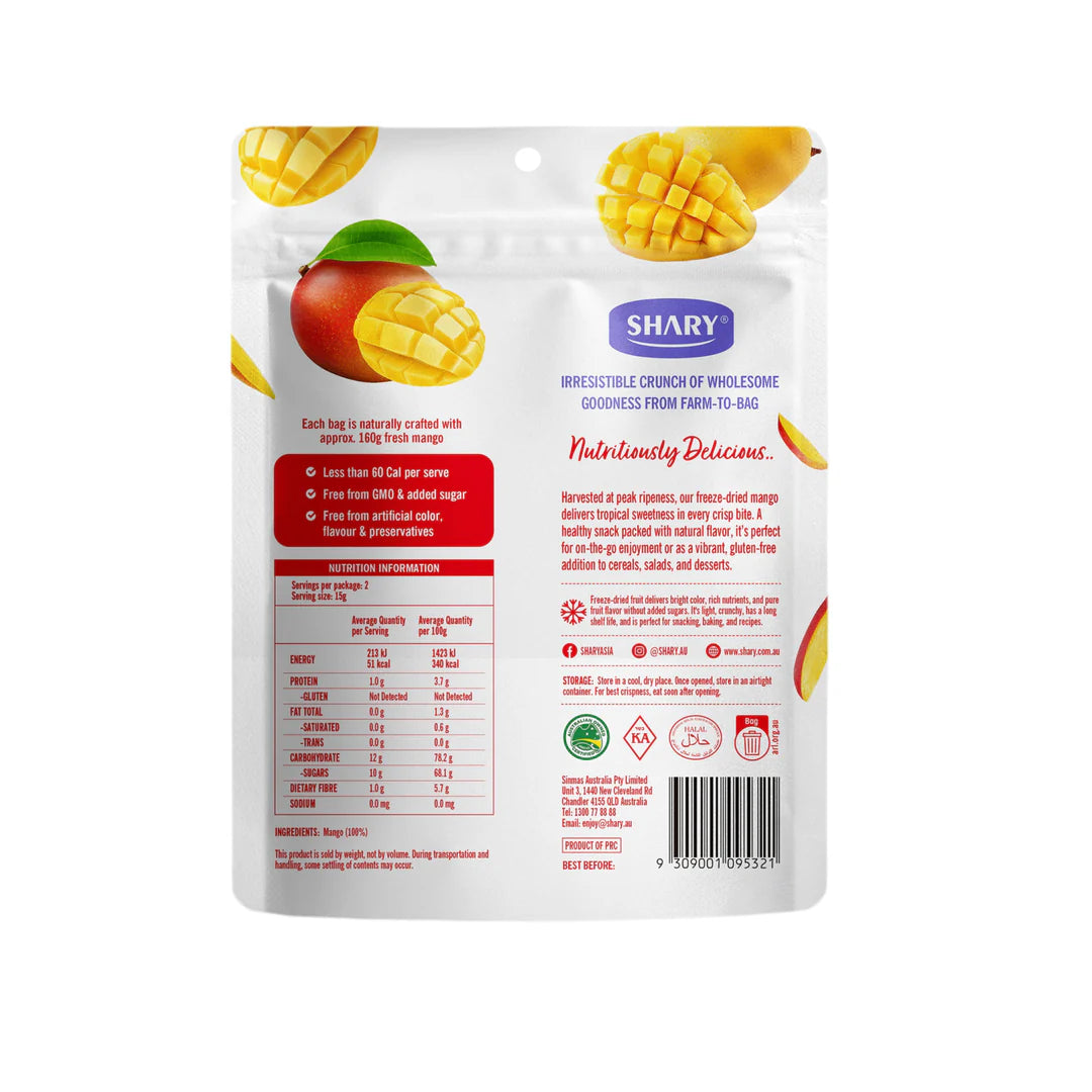 Shary Freeze Dried Mango Crisps 30g
