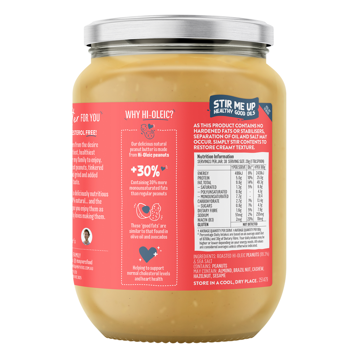 Mayver's Peanut Butter Crunchy 750g x6