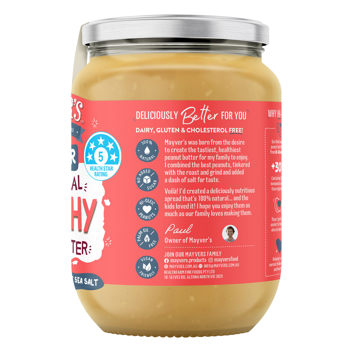 Mayver's Peanut Butter Crunchy 750g x6