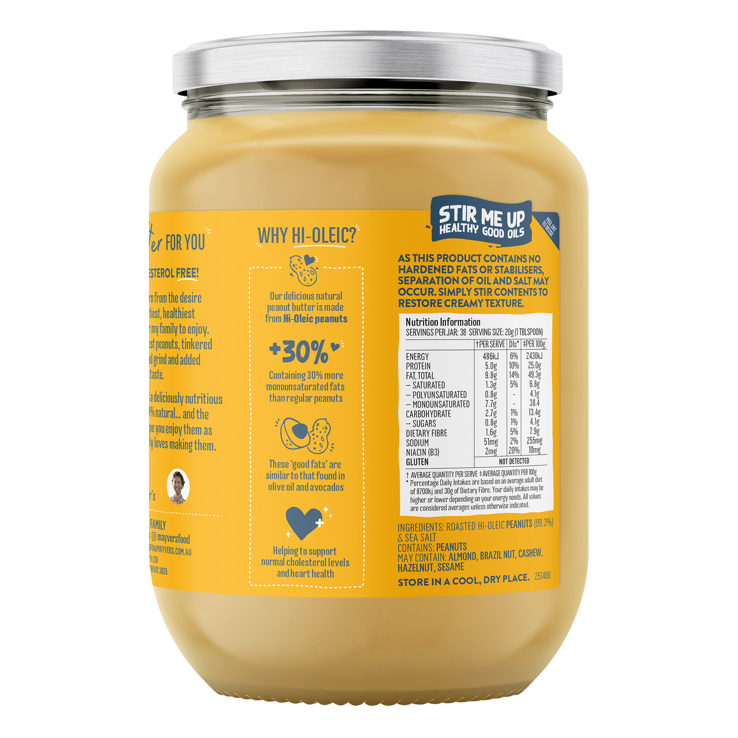 Mayver's Peanut Butter Smooth 750g x6