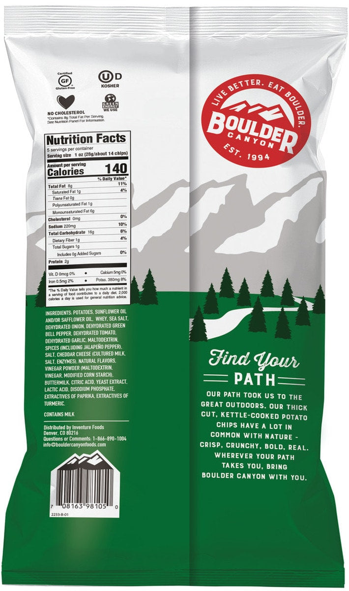 Boulder Canyon Jalapeno Cheddar Chips 142g