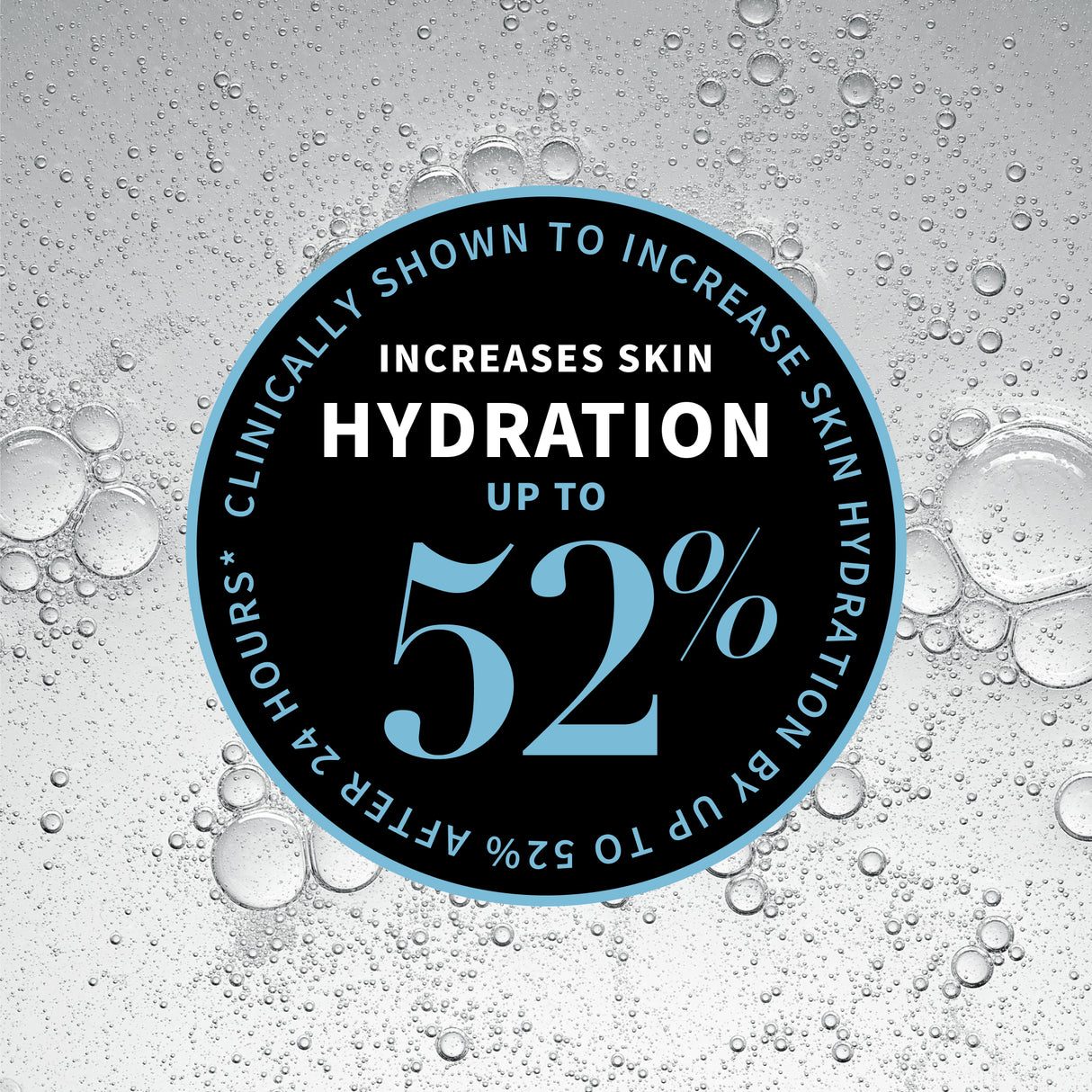 Hydration 52 percent skincare claim graphic Antipodes Baptise H2O