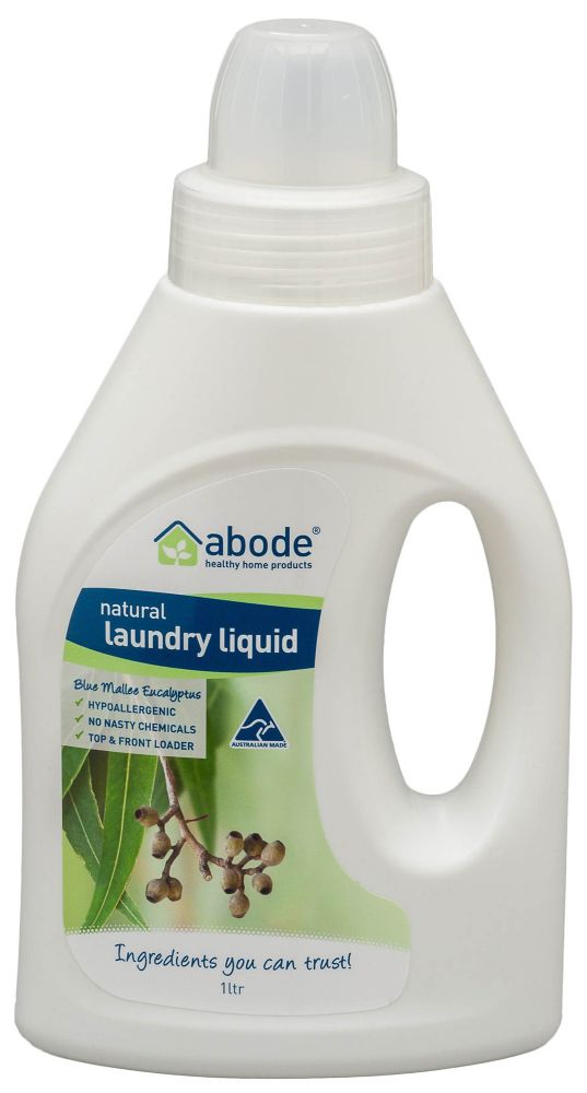 Abode Laundry Liquid (Front & Top Loader) Blue Mallee Eucalyptus 1L