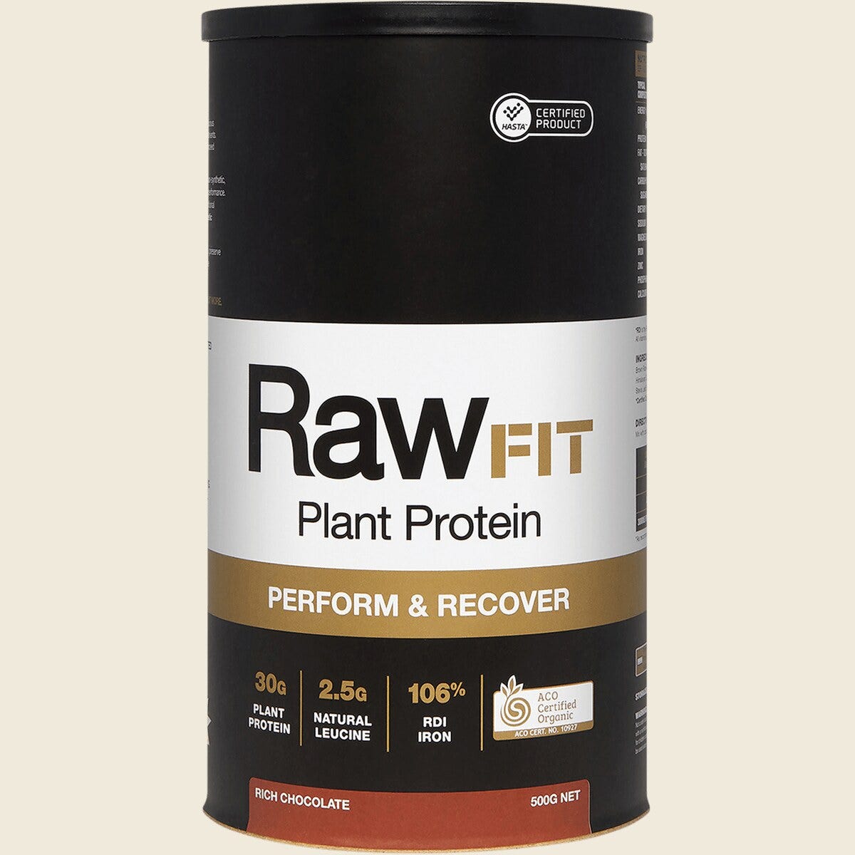 Amazonia RawFit Plant Protein Perform & Recover Rich Chocolate 500g Front