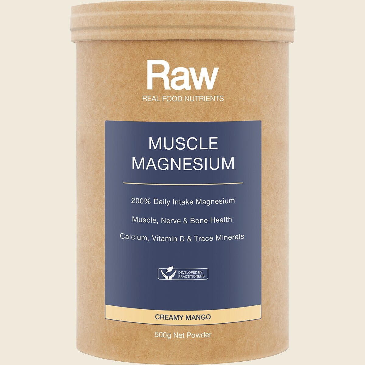 Amazonia Raw Muscle Magnesium Creamy Mango 500g Front
