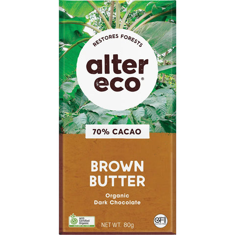 Alter Eco Dark Brown Butter Chocolate 80g x 12