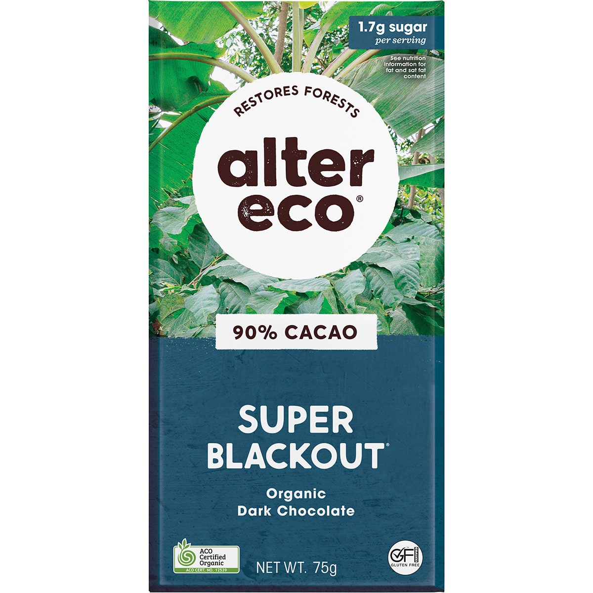 Alter Eco Chocolate Organic Dark Super Blackout 75g