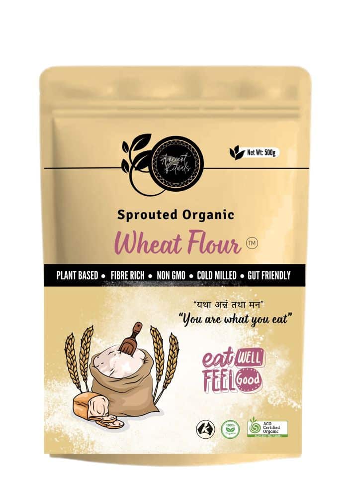 Ancient Rituals Certified Organic Sprouted Wheat Flour 500g front