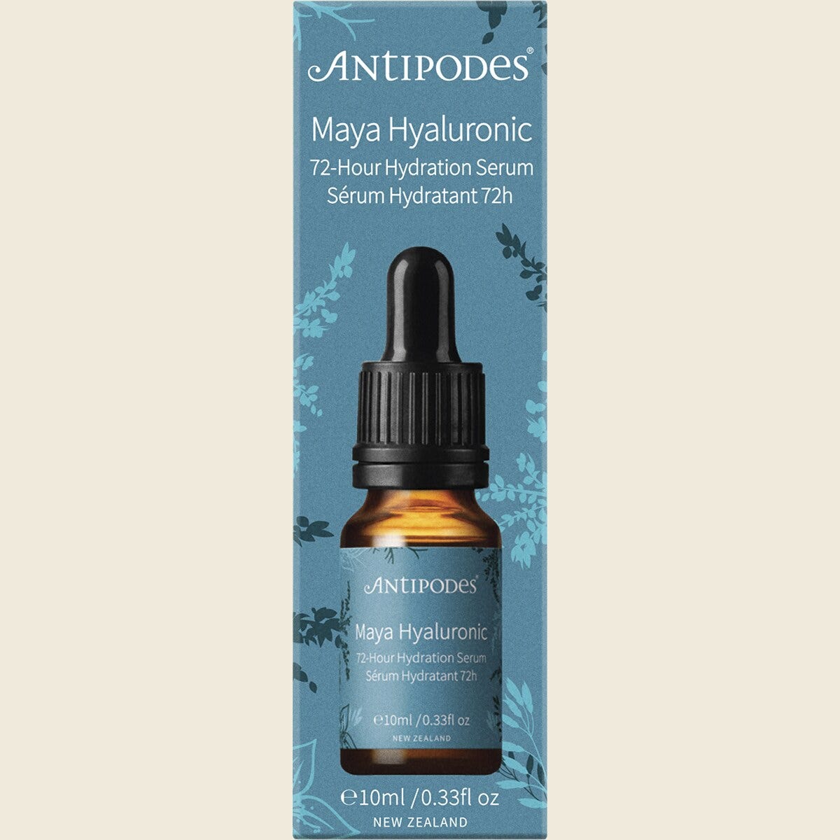 Antipodes Maya Hyaluronic 72-Hour Hydration Serum Mini 10ml Box Front