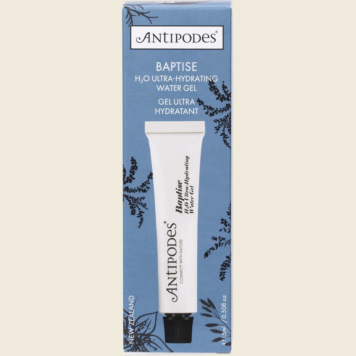 Antipodes Baptise H2O Ultra-Hydrating Water Gel Mini 15ml Box Front