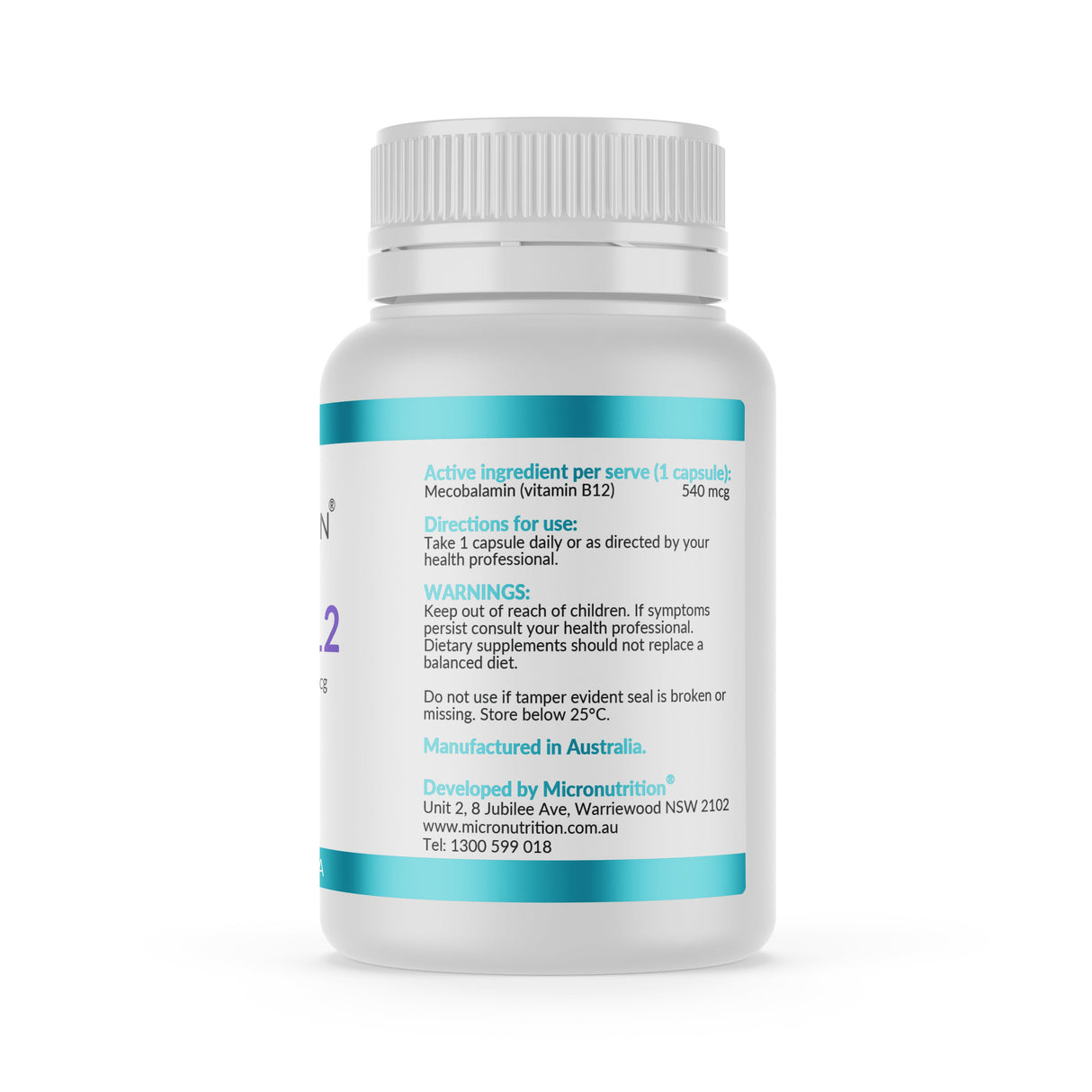 Micronutrition LipoCap B12 30 Vege Caps Side