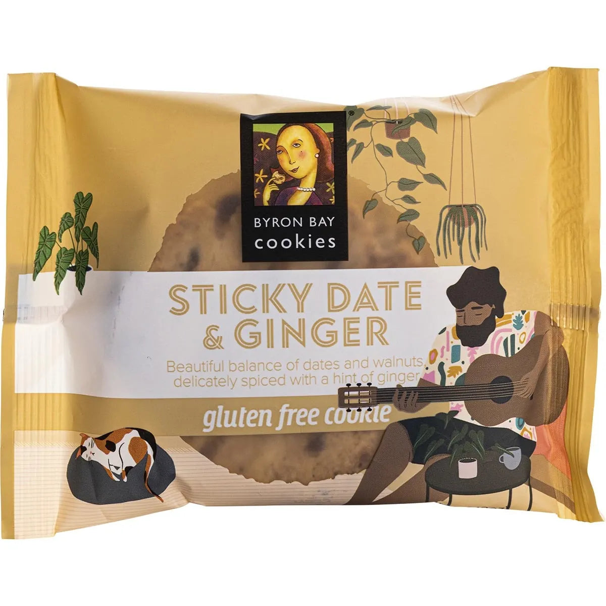Byron Bay Cookies Gluten Free Sticky Date & Ginger 60g x 12