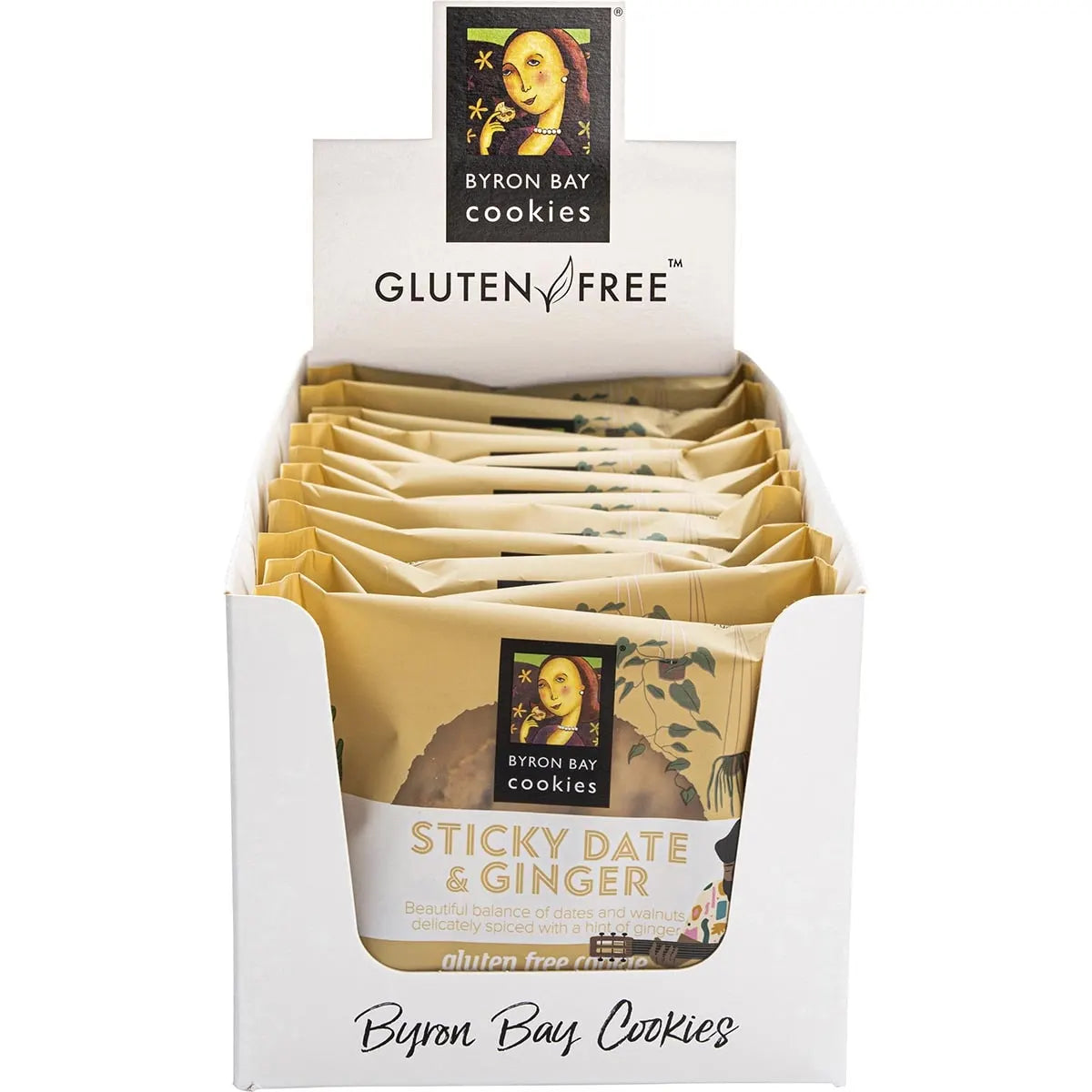 Byron Bay Cookies Gluten Free Sticky Date & Ginger 60g x 12