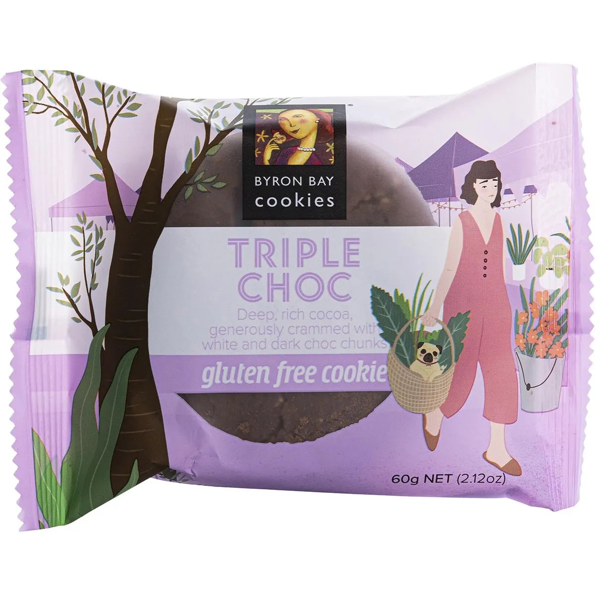 Byron Bay Cookies Gluten Free Cookies Triple Choc 60g x 12