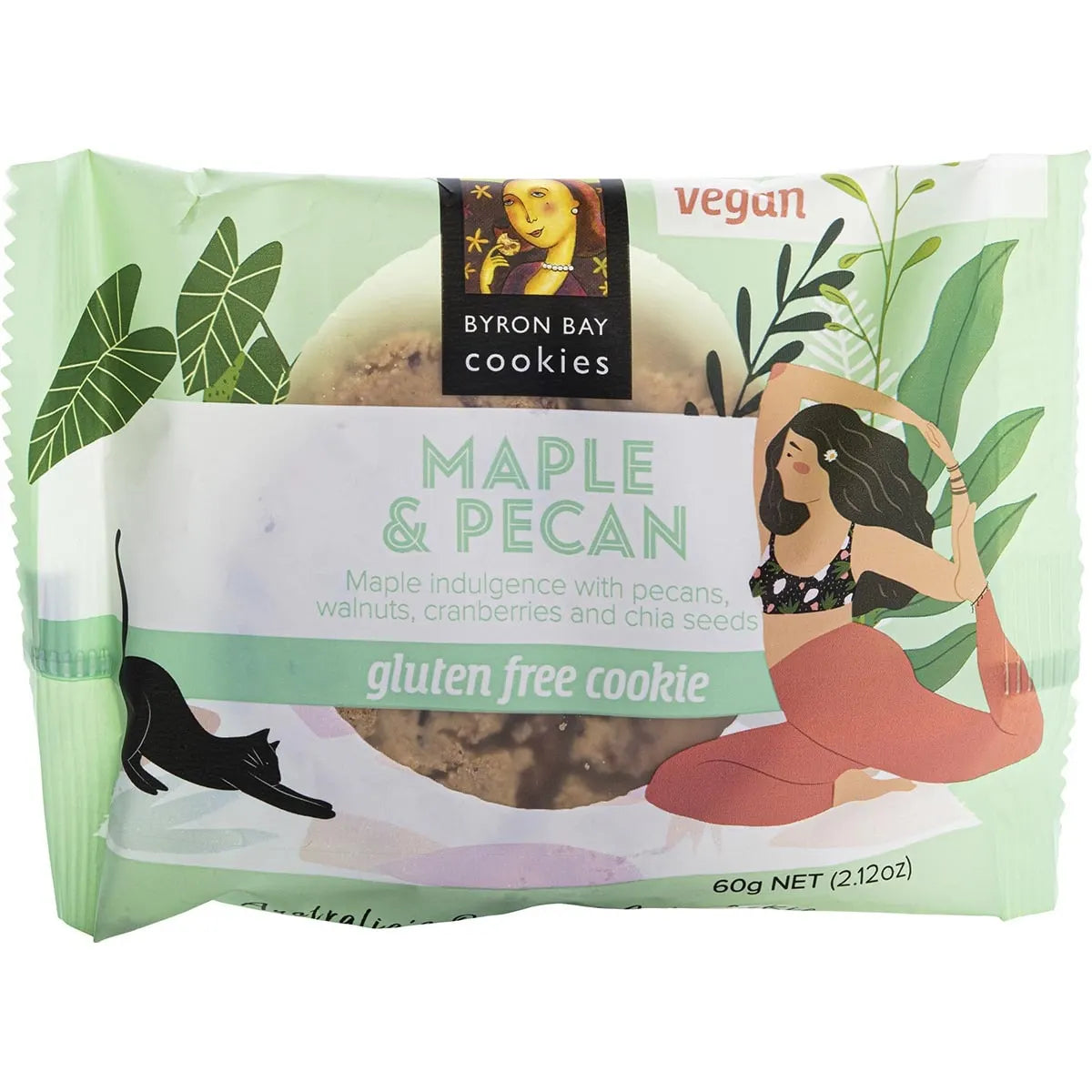 Byron Bay Cookies Gluten Free Cookies Maple & Pecan 60g x 12