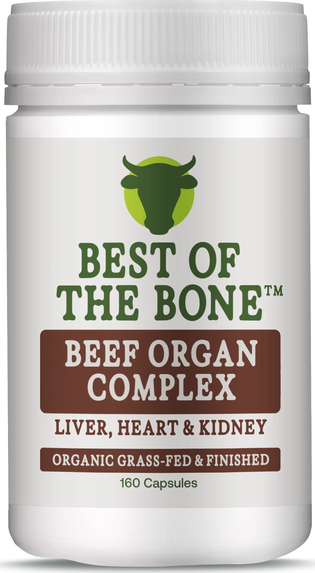 Best of the Bone Organic Beef Organ Complex Liver, Heart & Kidney 160 capsules