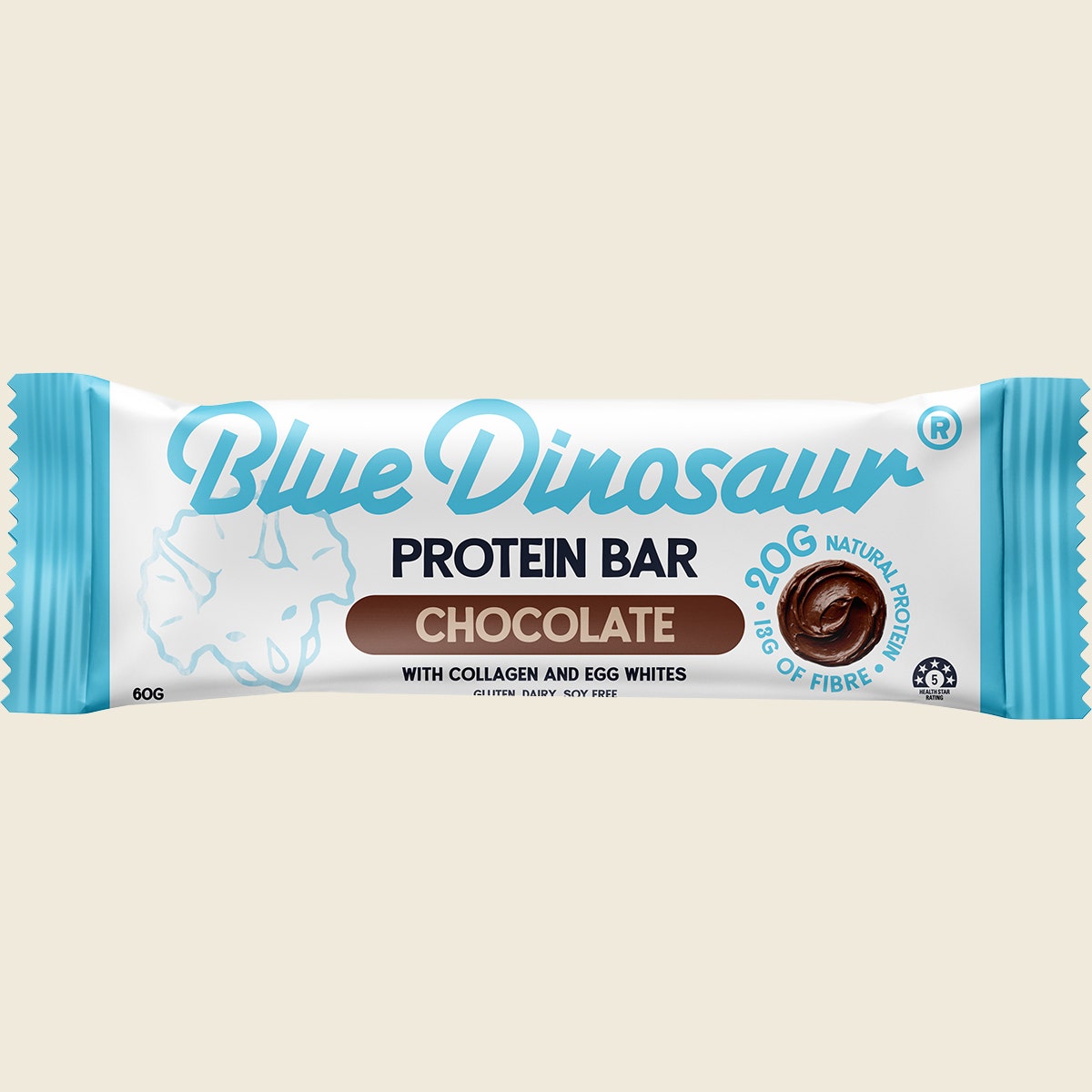 Blue Dinosaur Chocolate Protein Bar 60g 12-pack