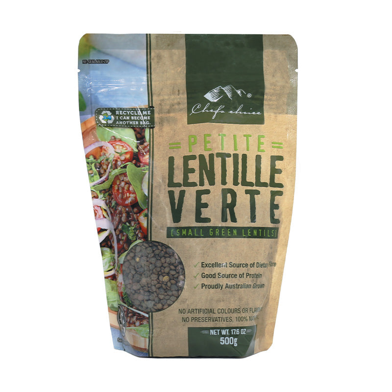 Chef's Choice All Natural Lentille Verte (Du Puy) Small Green Lentils 500g