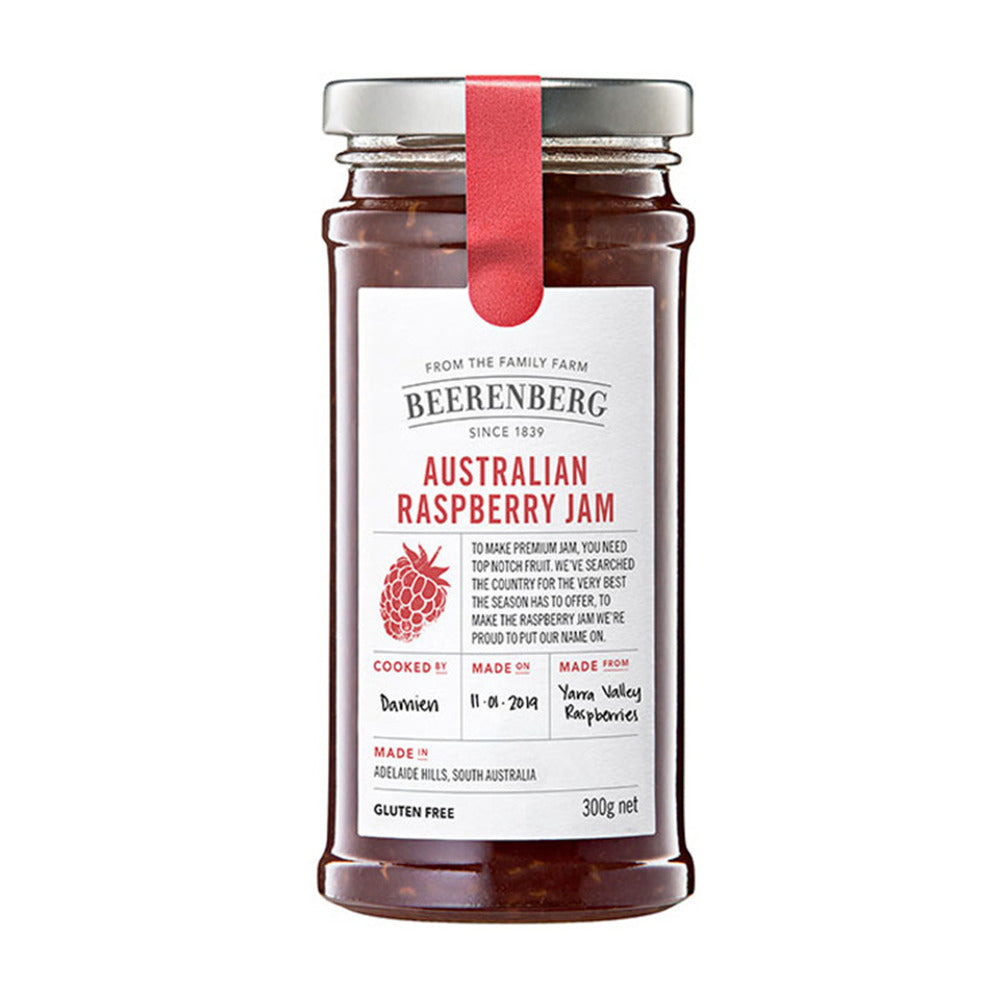 Beerenberg All Natural Raspberry Jam 300g Front