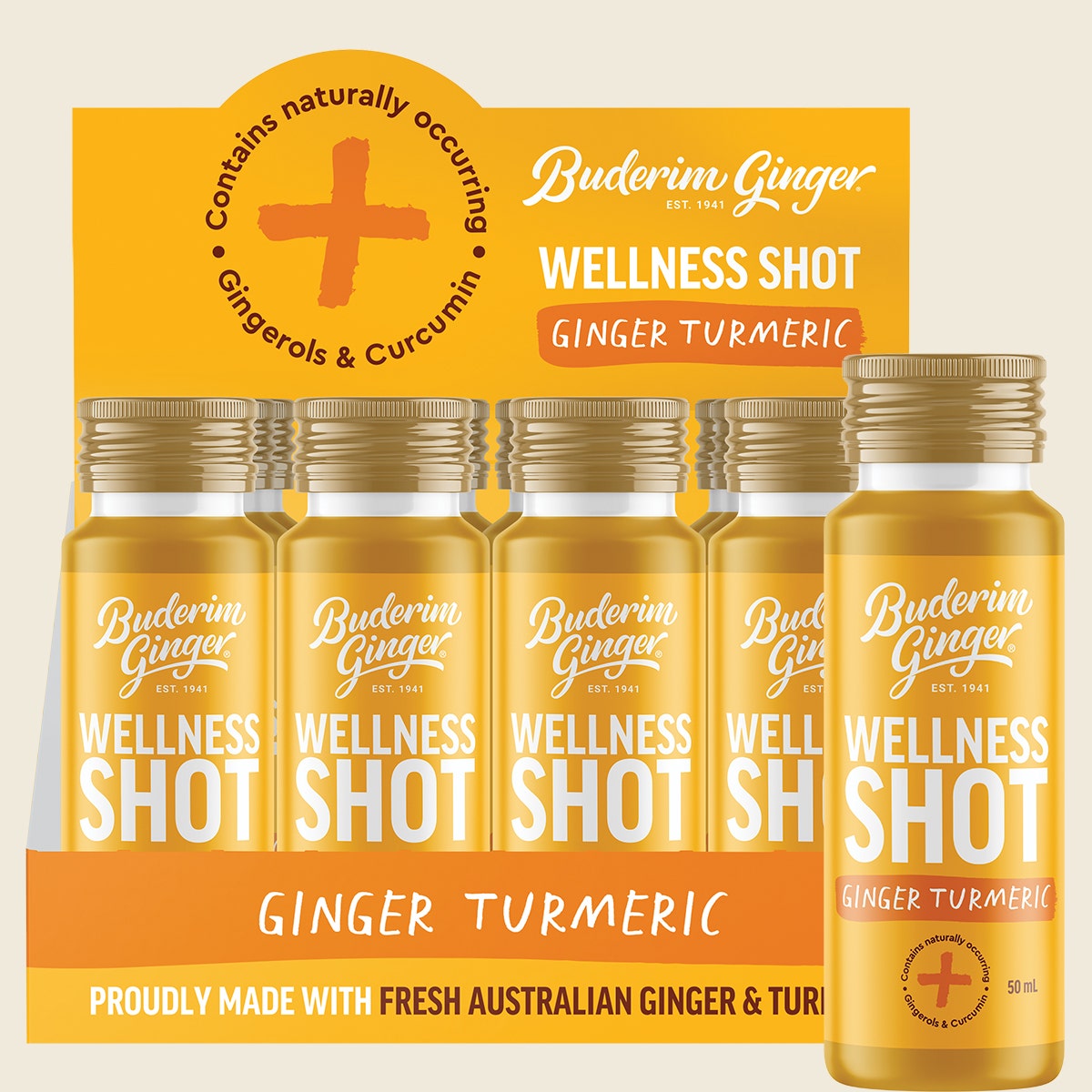 Buderim Ginger Ginger & Turmeric Wellness Shot 50ml