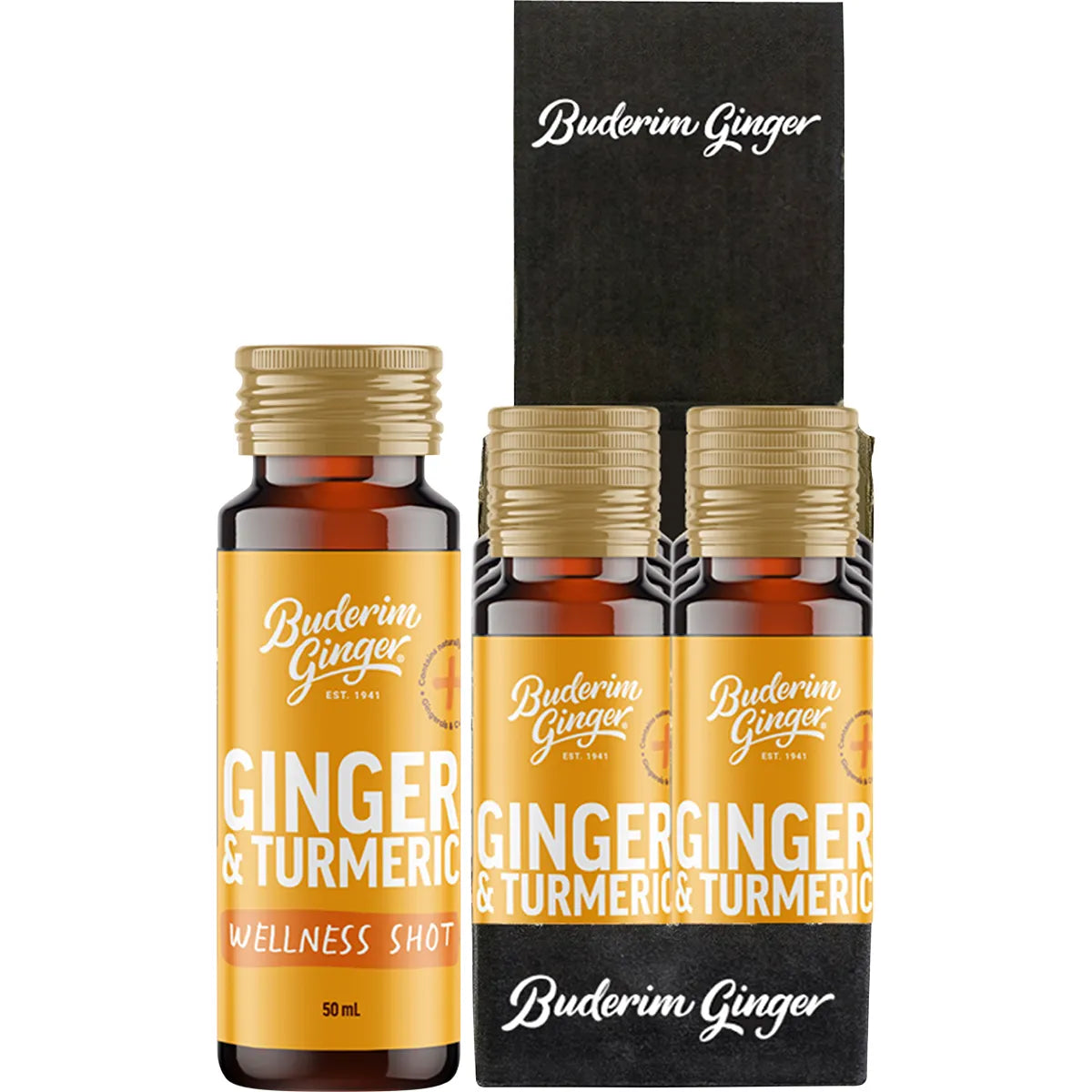Buderim Ginger Ginger & Turmeric Wellness Shot 50ml