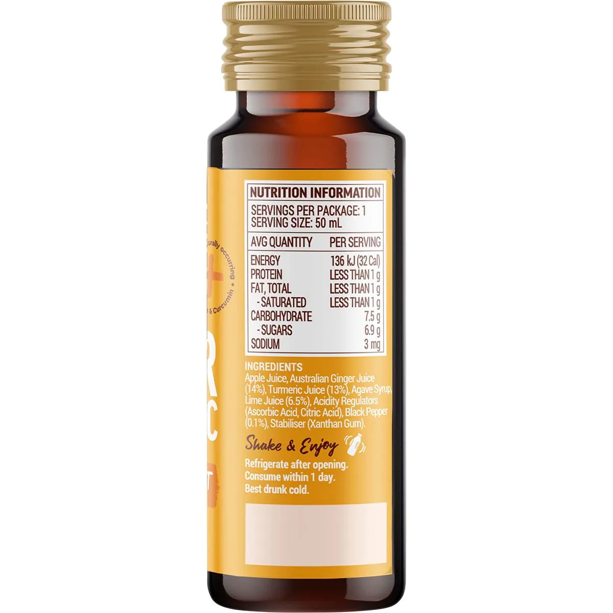 Buderim Ginger Ginger & Turmeric Wellness Shot 50ml