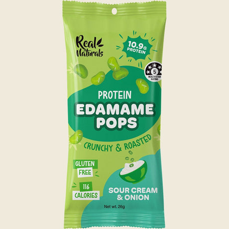Real Naturals Protein Edamame Pops Sour Cream 10x26g