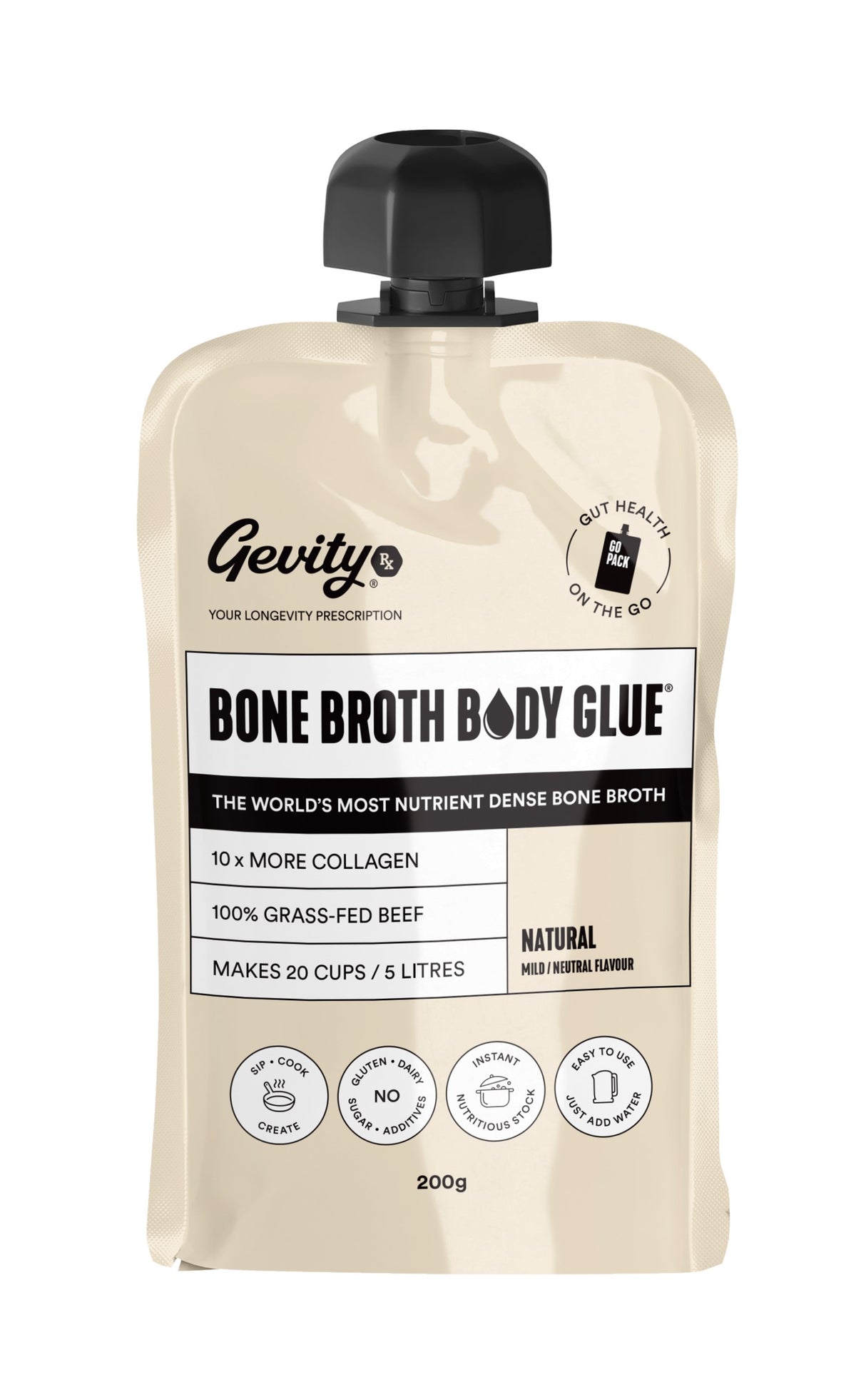 Gevity Rx BoneBroth Body Glue Go Pouch - Natural