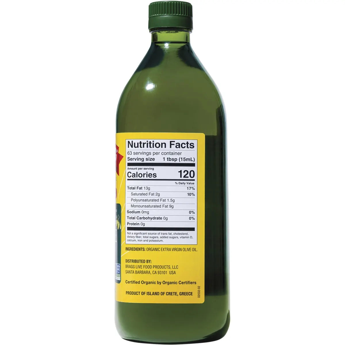 Bragg Organic Premium Extra Virgin Olive Oil 946ml