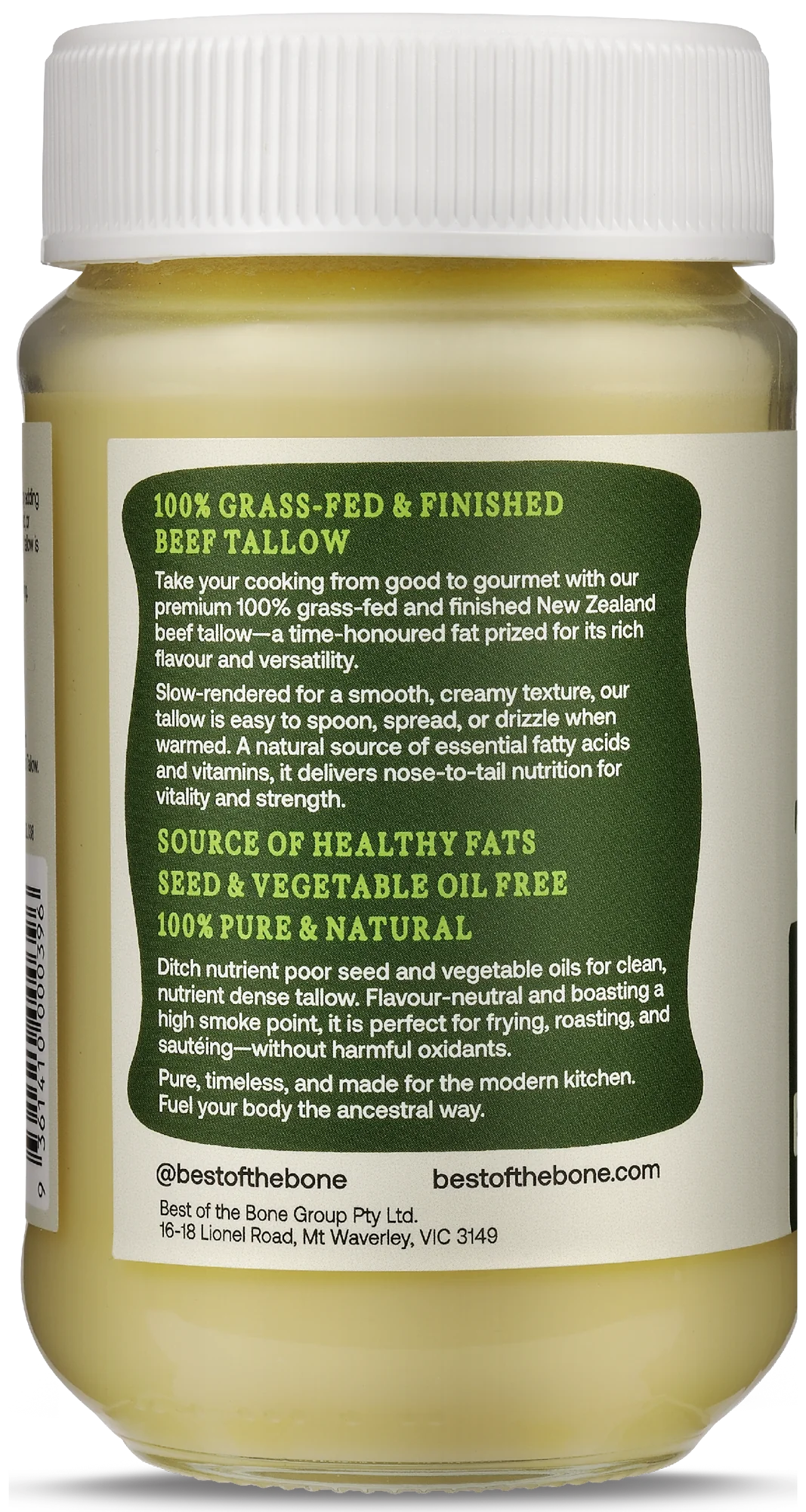 Best Of The Bone Grass-Fed Beef Tallow 320g