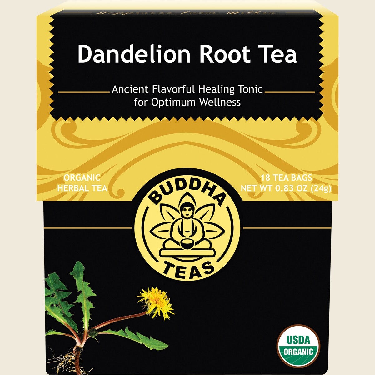 Buddha Teas Organic Herbal Tea Bags Dandelion Root Tea 18pk – Organics ...