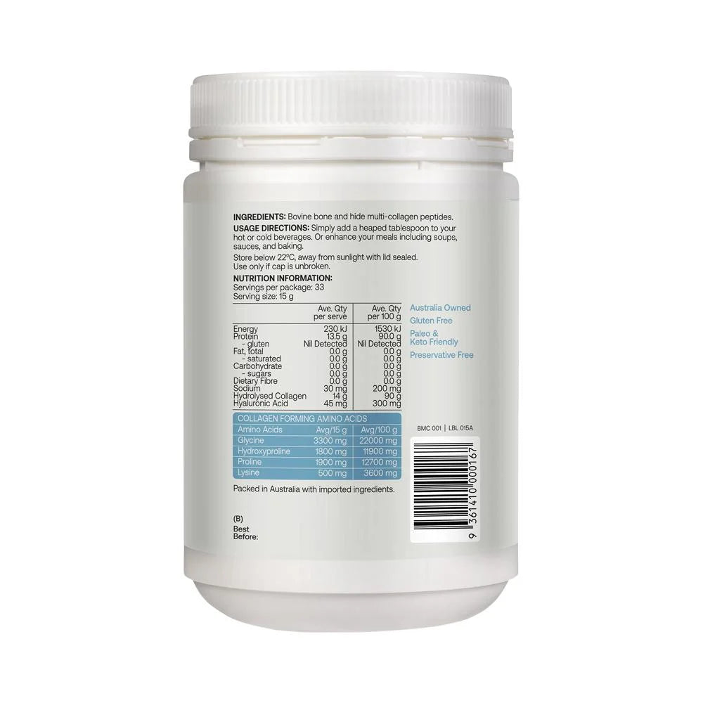 Best of the Bone Healing Multi-Collagen Protein Powder Hydrolysed Collagen Peptides Unflavoured 500g