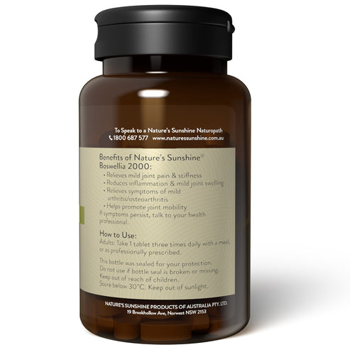 Natures Sunshine Boswellia 2000 2g 90 Tabs Side