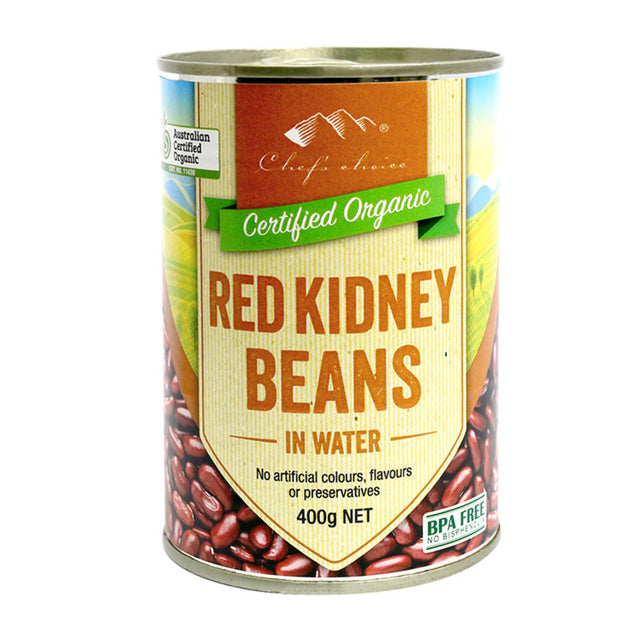Chef's Choice Certified Organic Red Kidney Beans 400g