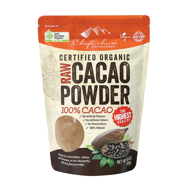Chef's Choice Certified Organic Raw Cacao Powder 100% 300g