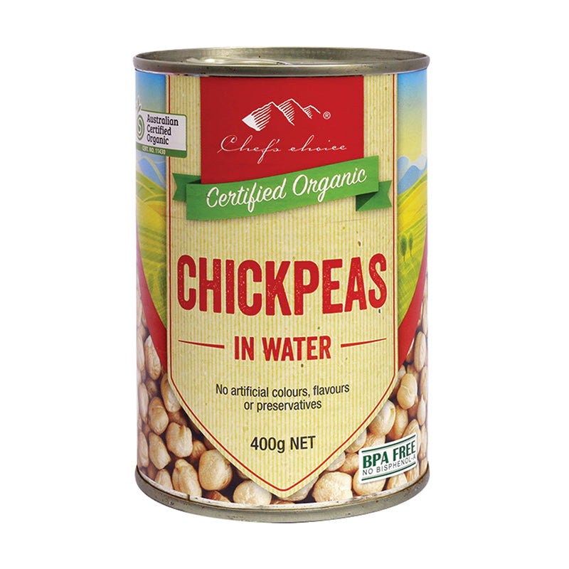 Chef's Choice Certified Organic Chickpeas 400g
