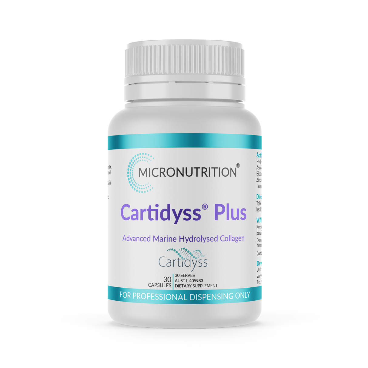 Micronutrition Cartidyss PlusMarine Collagen 30 Vege Caps Front