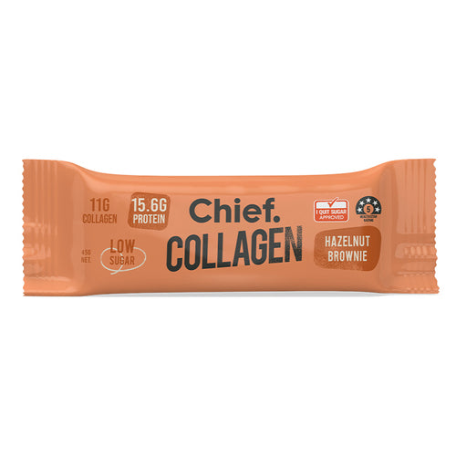 Chief Nutrition Collagen Protein Bar - Hazelnut Brownie 45g (12 bars)
