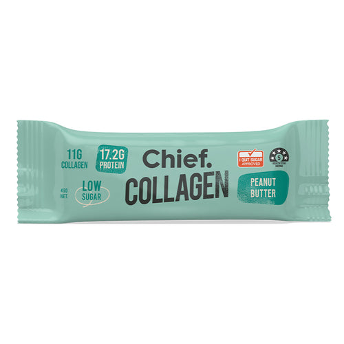 Chief Nutrition Collagen Protein Bar - Peanut Butter 45g (12 bars)