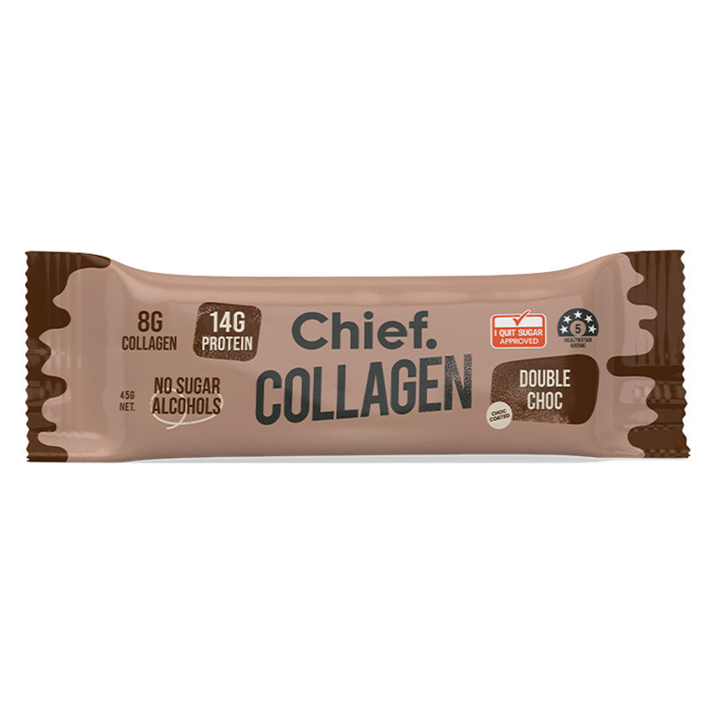 Chief Nutrition Collagen Protein Bar - Double Choc 45g (12 bars)